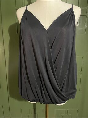 Eri + Ali Black Draped V-Neck Camisole Top